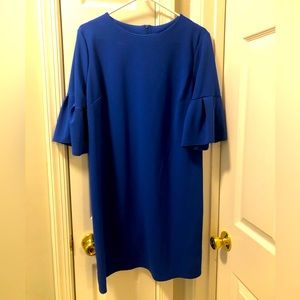 Flutter sleeve Royal Blue Dress